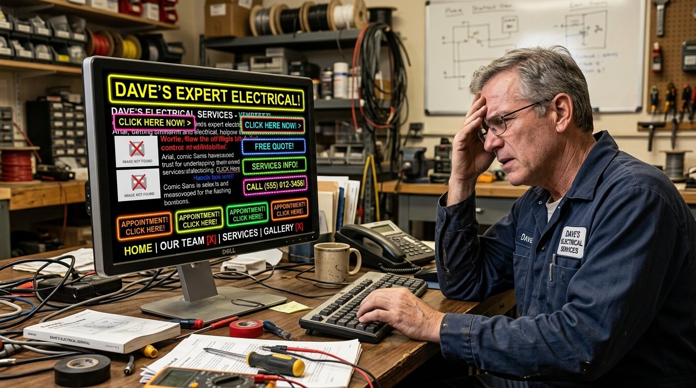 Website Design Mistakes That Are Costing Electricians Leads