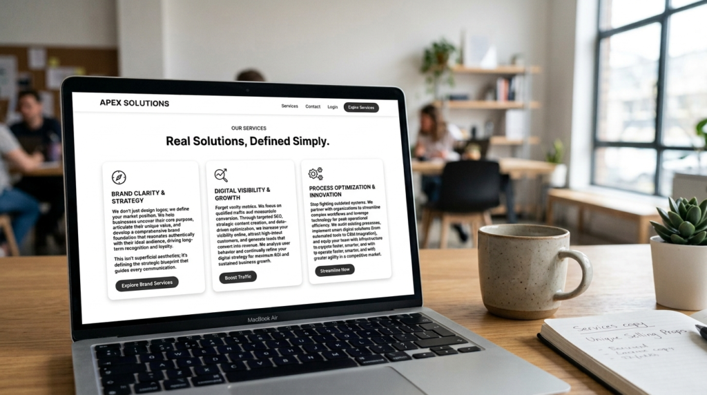 Write service descriptions that actually say something